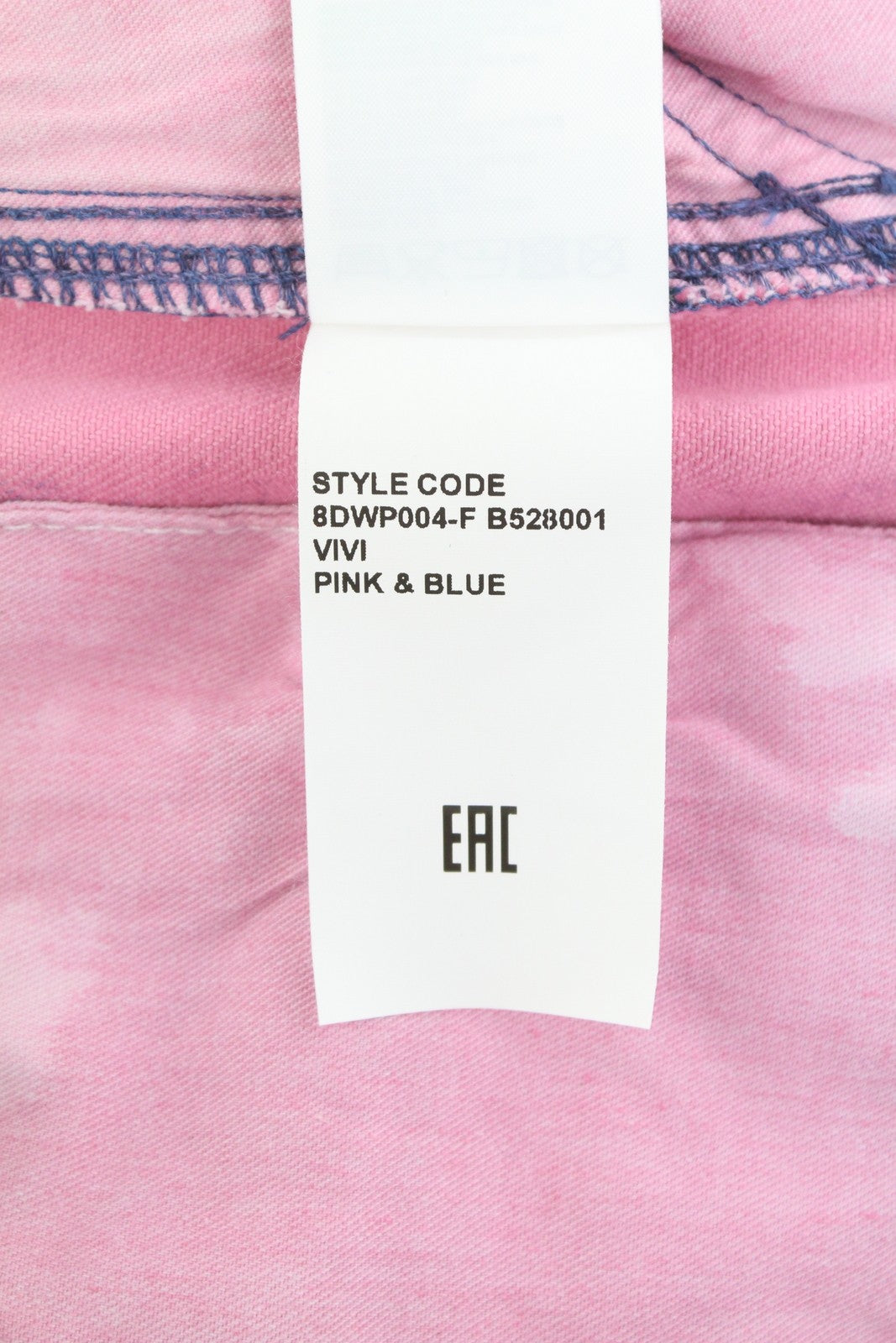 DARKPARK Vivi Cargo Denim moteriški džinsai 26 PB rožinės ir mėlynos plačios kojos, laisvo kirpimo 