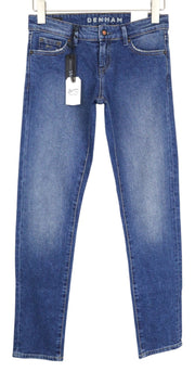 DENHAM Sally Women's Jeans W24/L30 Straight Blue Washed 5-Pocket Cotton Stretch