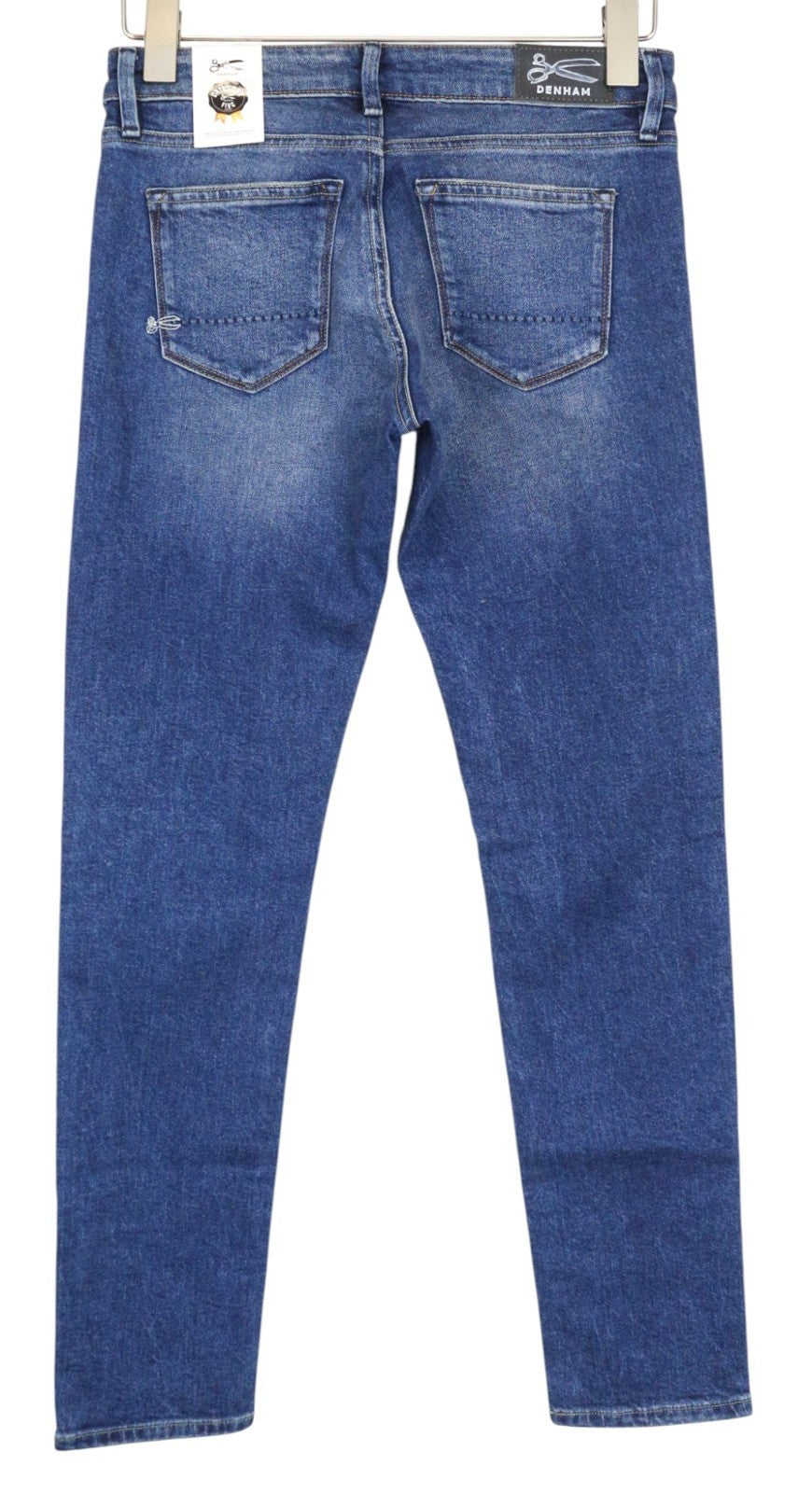 DENHAM Sally Women's Jeans W24/L30 Straight Blue Washed 5-Pocket Cotton Stretch