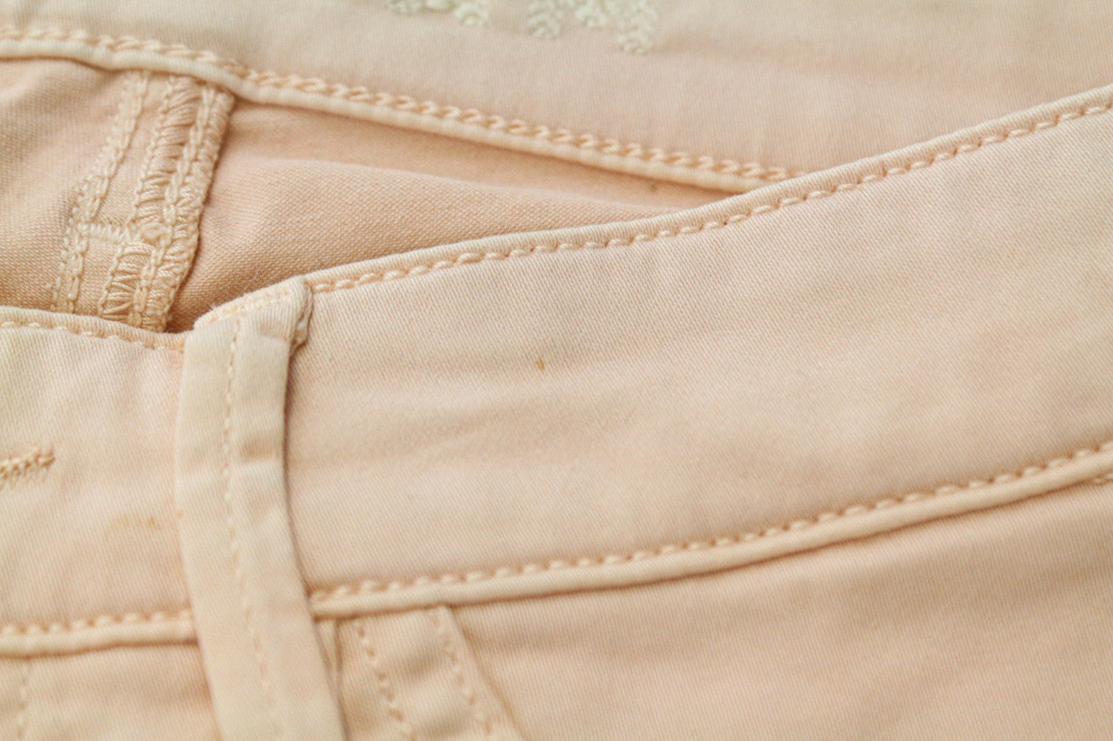 DENHAM purškiamos moteriškos kelnės W28/L32 rožinės, labai aptemptos, tamprios medvilnės laisvalaikio stiliaus 