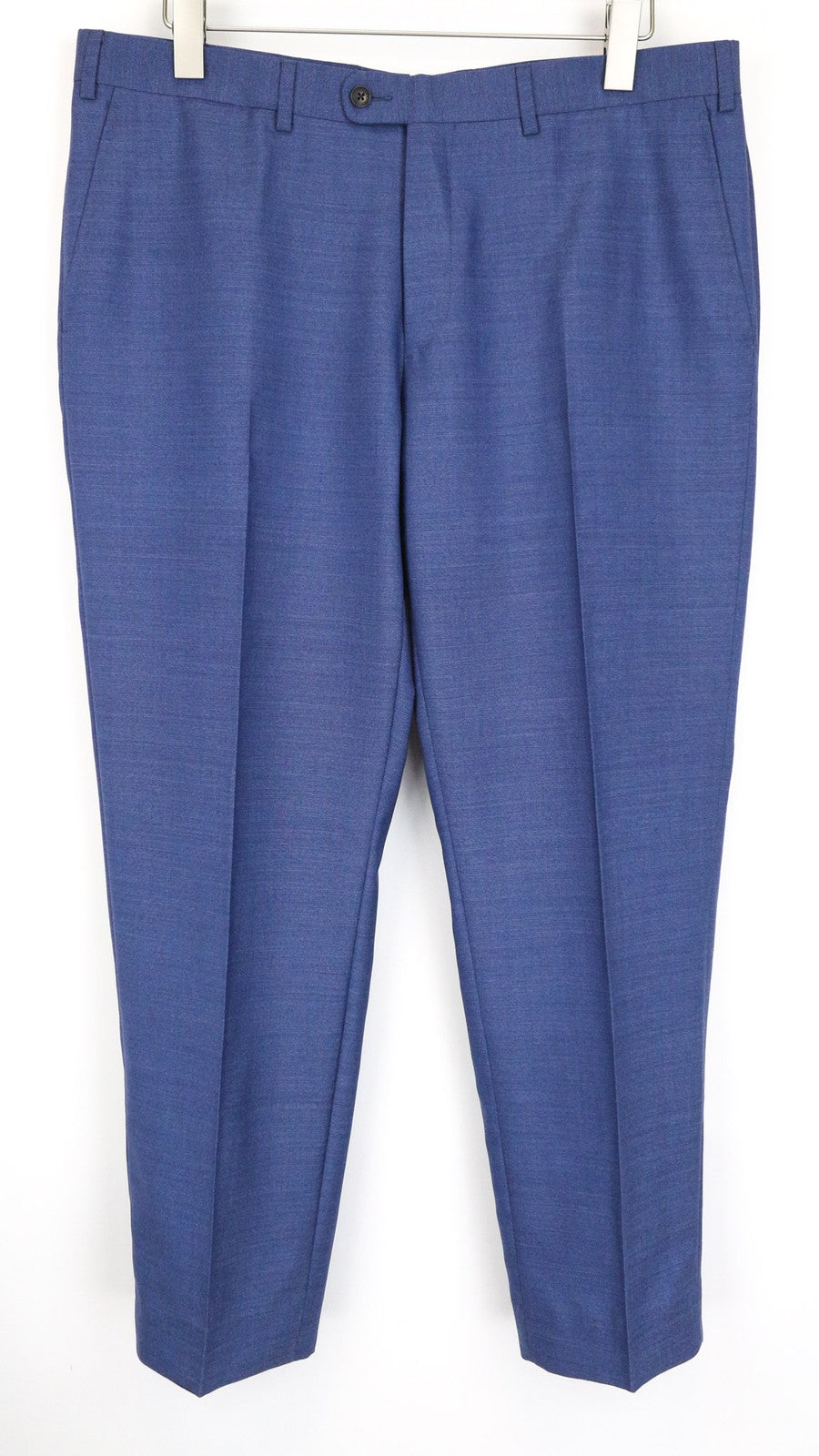SUITSUPPLY Brescia Men's Trousers UK44R Blue Wool Slim Pleated Classic Fit