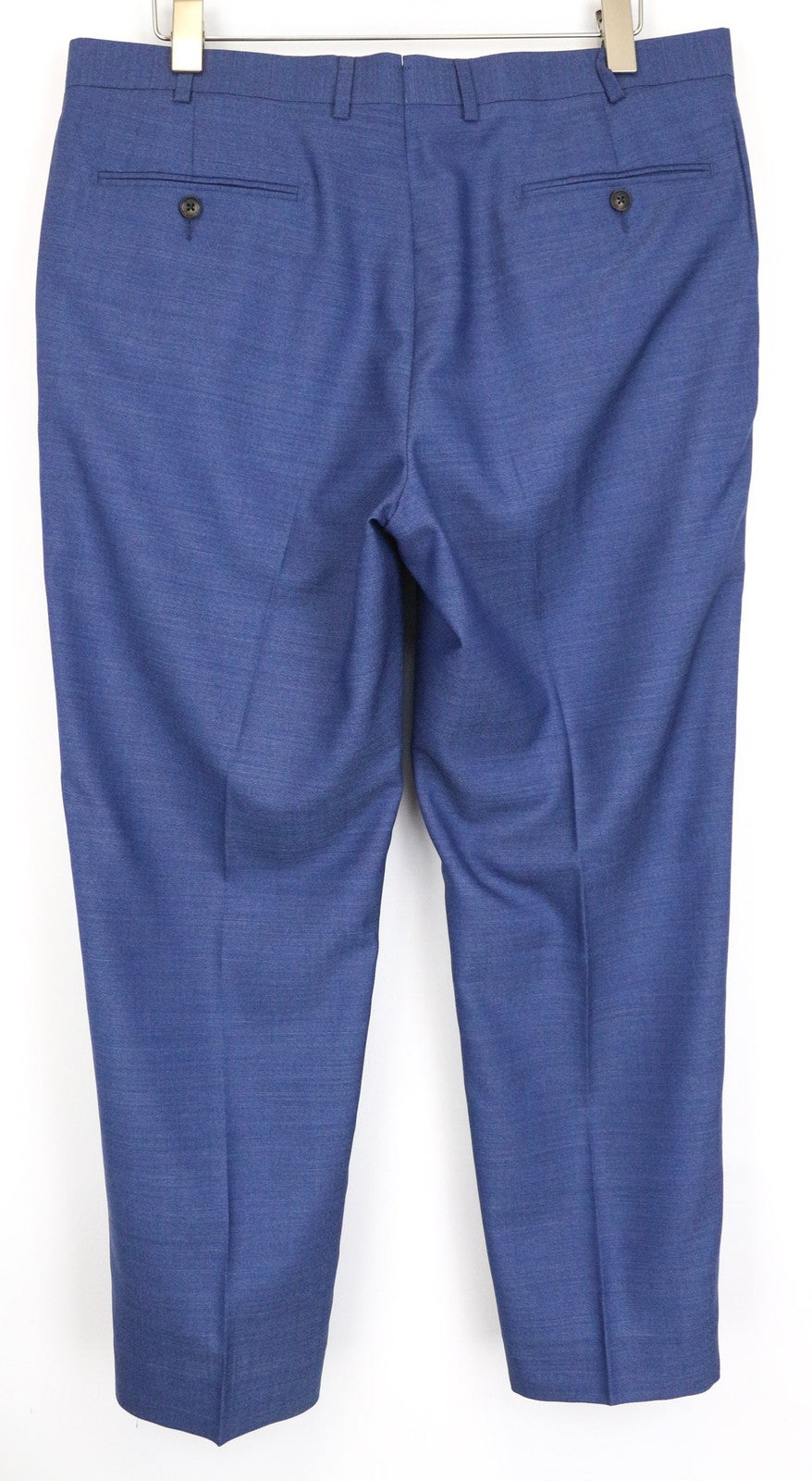 SUITSUPPLY Brescia Men's Trousers UK44R Blue Wool Slim Pleated Classic Fit