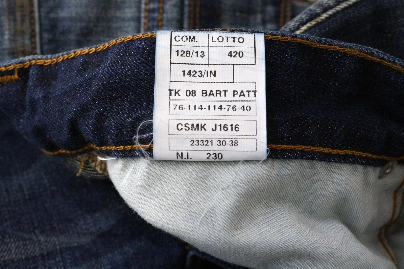 TAKESHY KUROSAWA Men's Jeans W34 Slim Blue Cotton Ripped Washed Aged Style