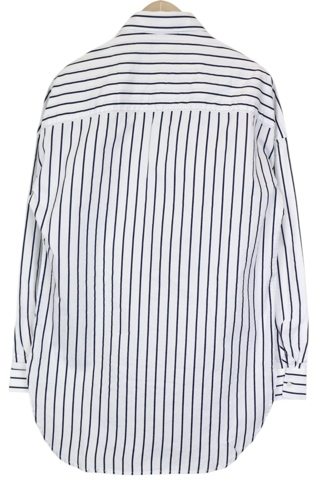 SCOTCH &amp; SODA Ams Couture vyriški marškinėliai M, balti, dryžuoti, ilgi, grynos medvilnės 