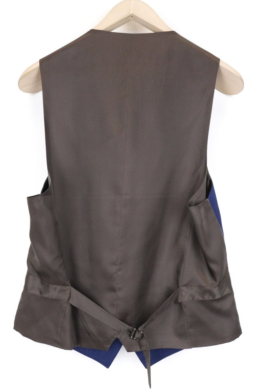 SUITSUPPLY Ferrara Men's Waistcoat UK38R Blue Pure Wool Single Breasted Formal