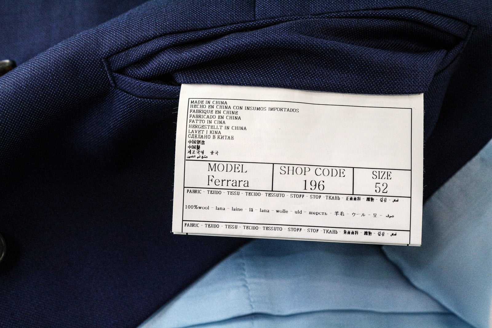 SUITSUPPLY La Spalla Men's Suit UK42R Blue Wool 2Pc Blazer Waistcoat Formal