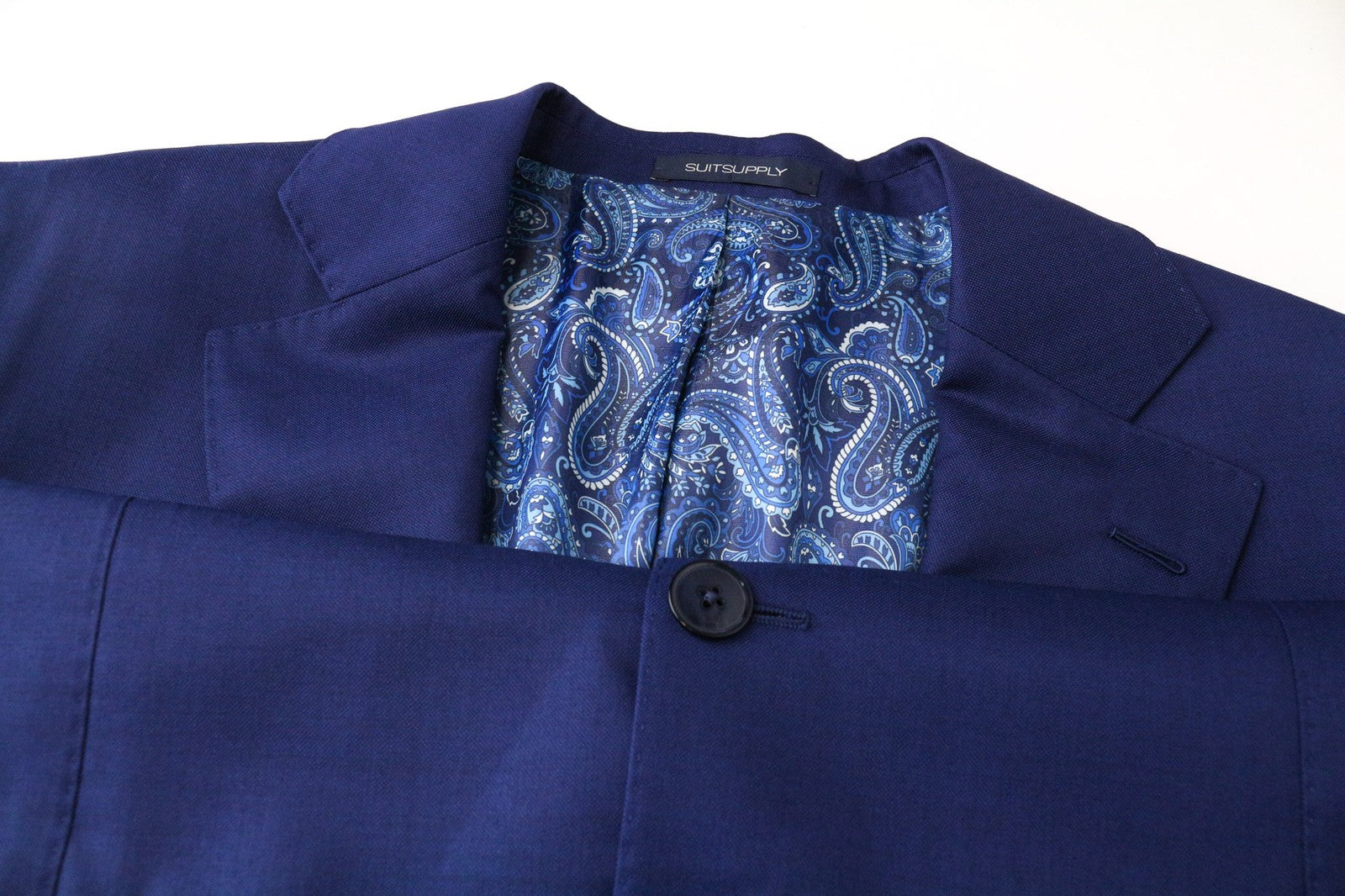 SUITSUPPLY La Spalla Men's Suit UK42R Blue Wool 2Pc Blazer Waistcoat Formal