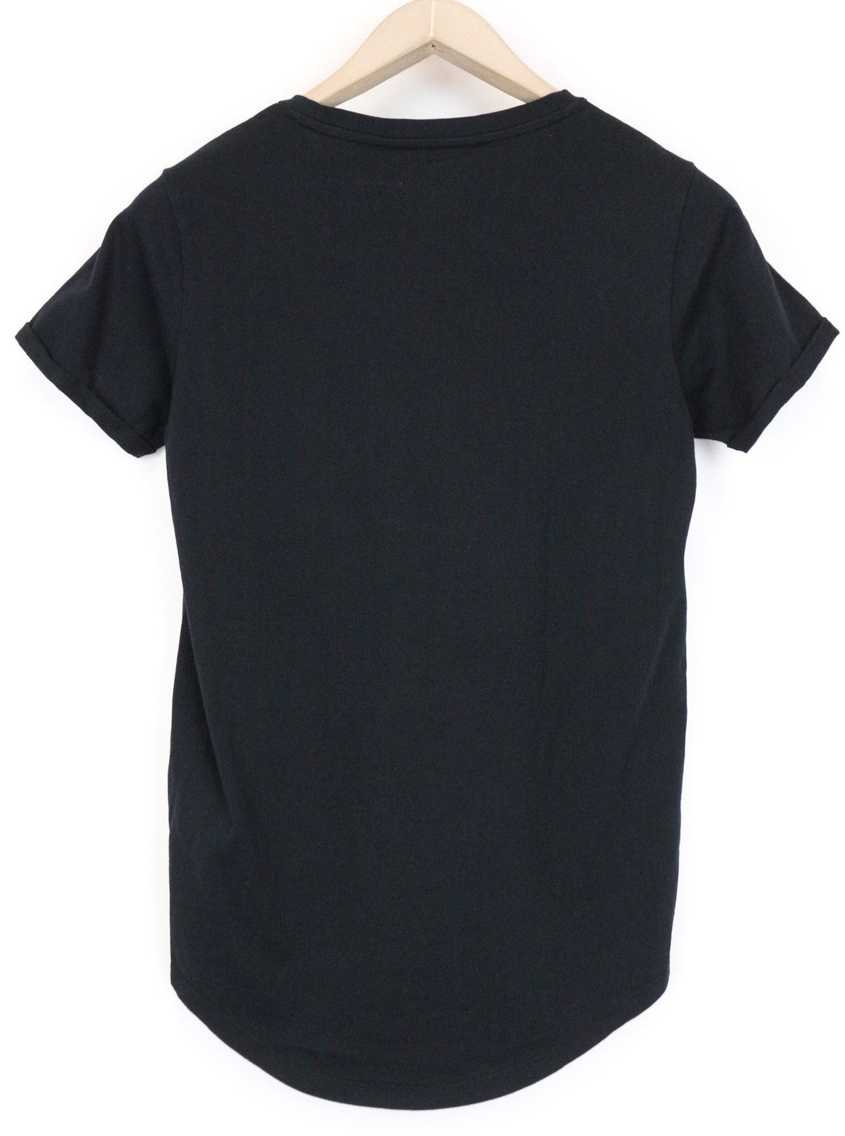 SCOTCH &amp; SODA Ams Blauw moteriški marškinėliai XS juodo logotipo megztinis trumpomis rankovėmis 