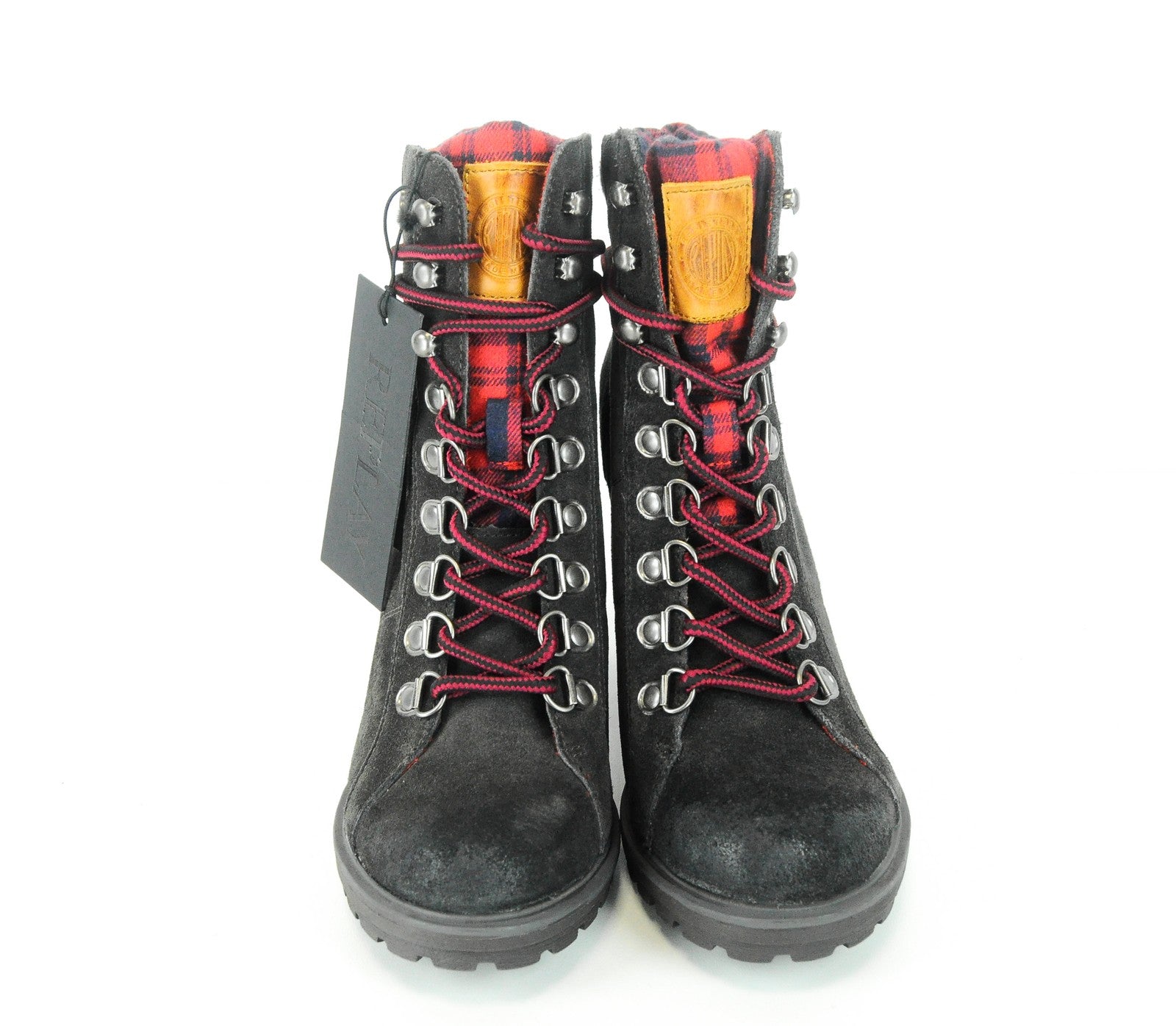 REPLAY moteriški aulinukai aukštakulniais, 36 dydžio, rudi, zomšiniai, nėriniuoti, laisvalaikio avalynė su kulnu. 