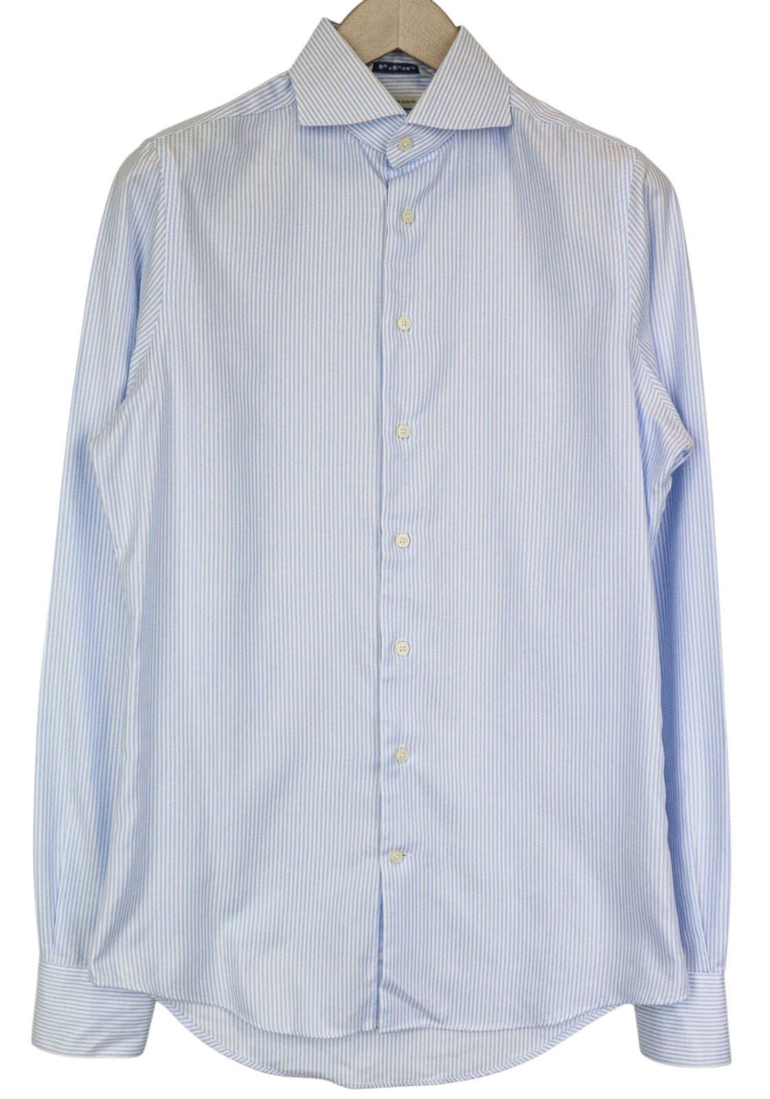 SUITSUPPLY Try On Extra Slim Fit Men Formal Shirt 38L / 15L Blue Pinstriped