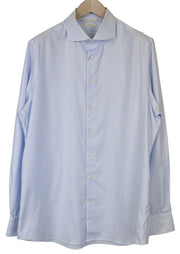 „SUITSUPPLY Traveller“ vyriški formalūs marškinėliai, 43/17, itin ploni, klasikiniai, mėlyni, medvilniniai 