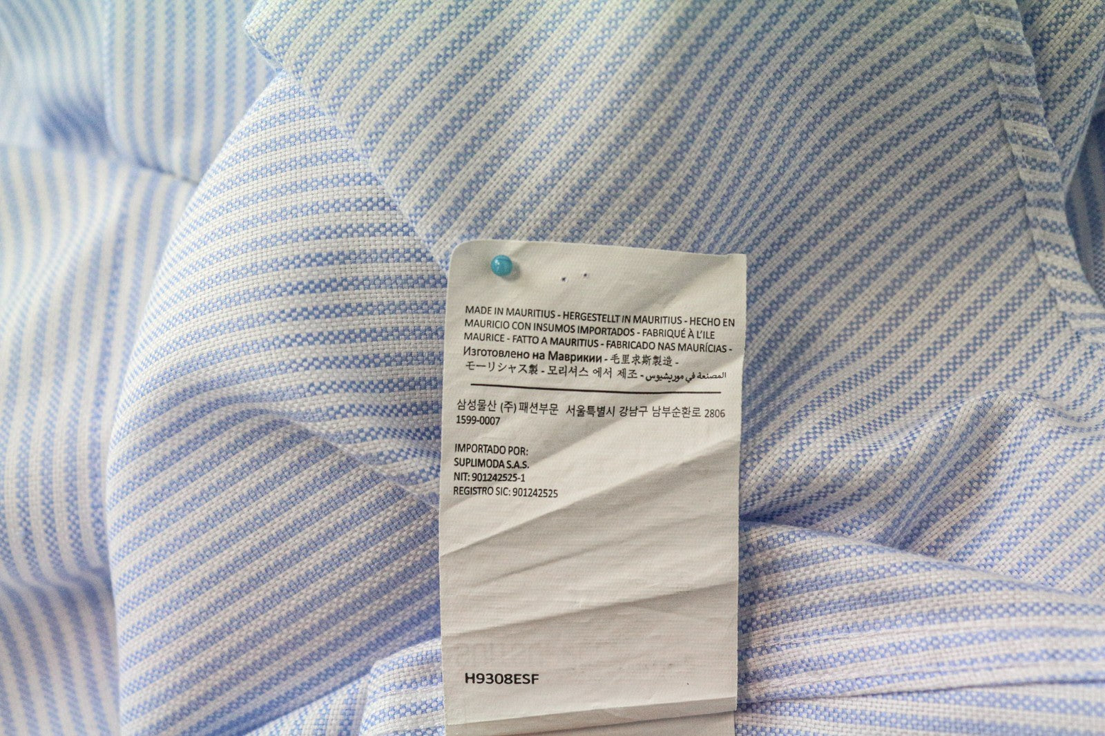 „SUITSUPPLY Traveller“ vyriški formalūs marškinėliai, 43/17, itin ploni, klasikiniai, mėlyni, medvilniniai 