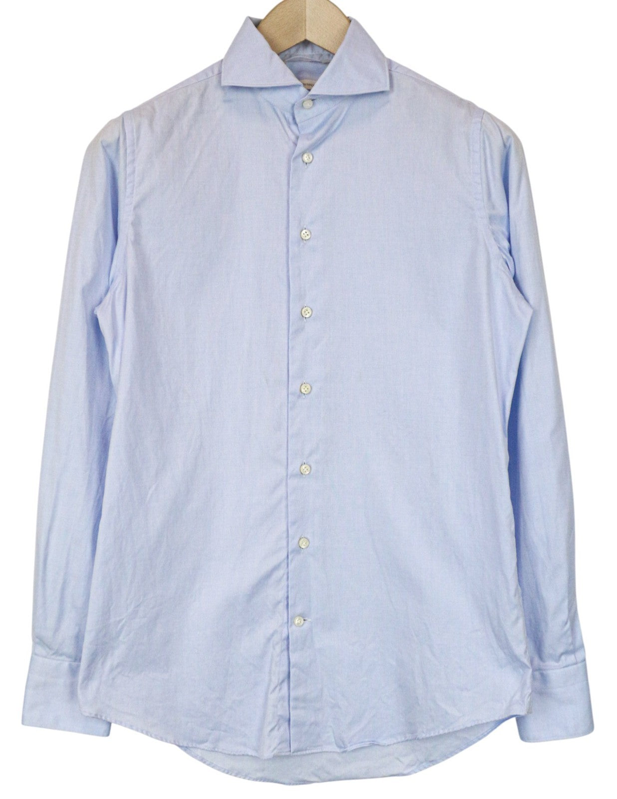 SUITSUPPLY Men's Formal Shirt 37/14.5 Extra Slim Fit Pure Wool Blue Classic