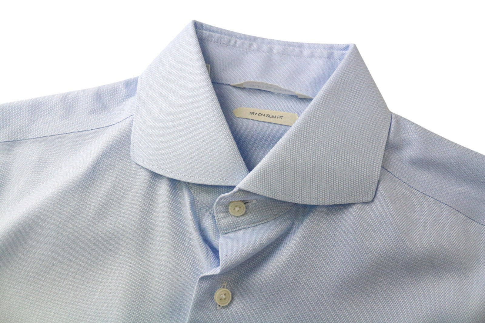 „SUITSUPPLY“ vyriški formalūs marškinėliai, 40L/15,75L, prigludę, grynos medvilnės, mėlyni, Oksfordo stiliaus, pasimatuoti 