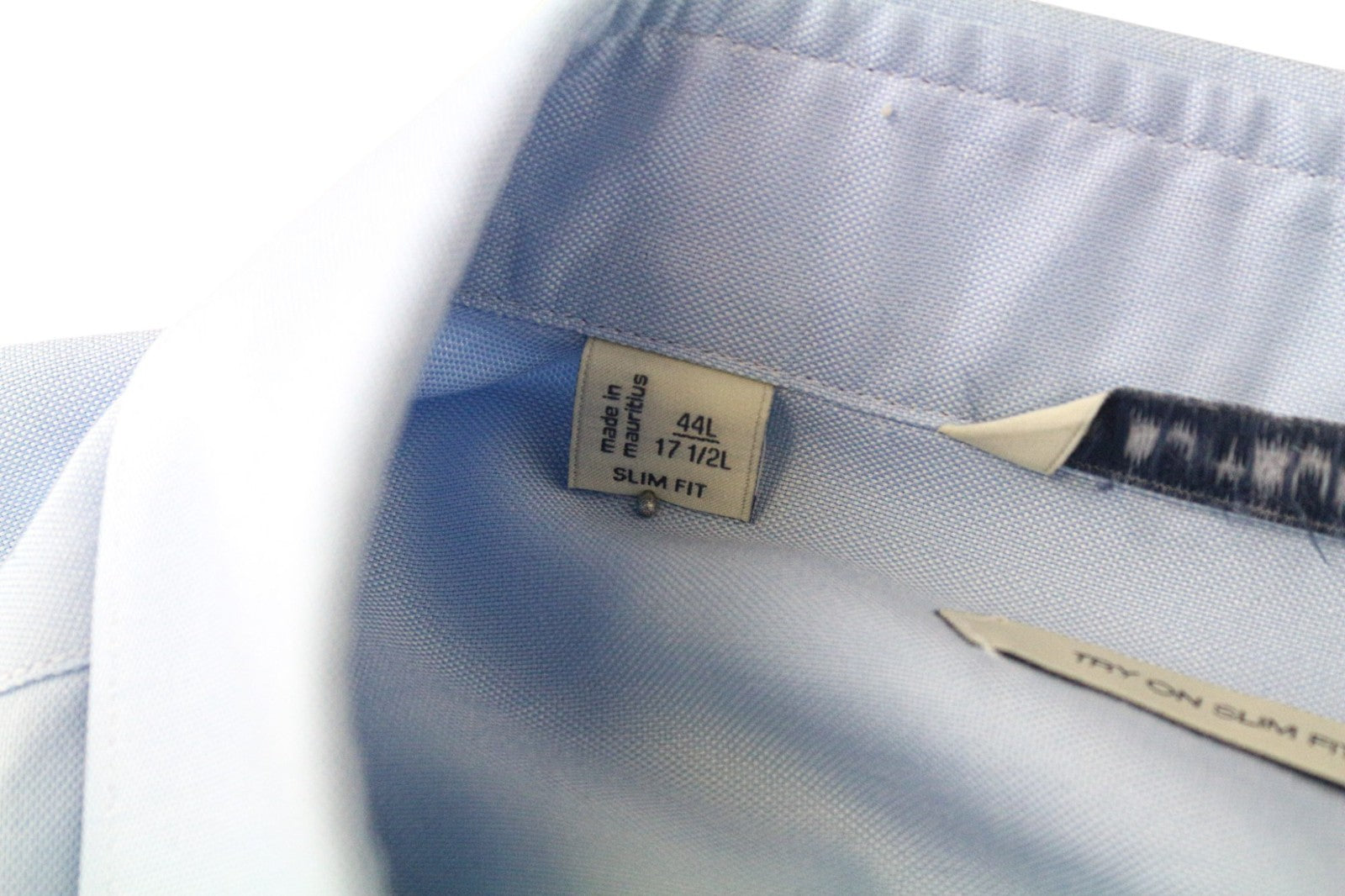 „SUITSUPPLY“ vyriški formalūs marškinėliai, 44L/17,5L, prigludę, oksfordo mėlynos spalvos, grynos medvilnės, pasimatuoti 