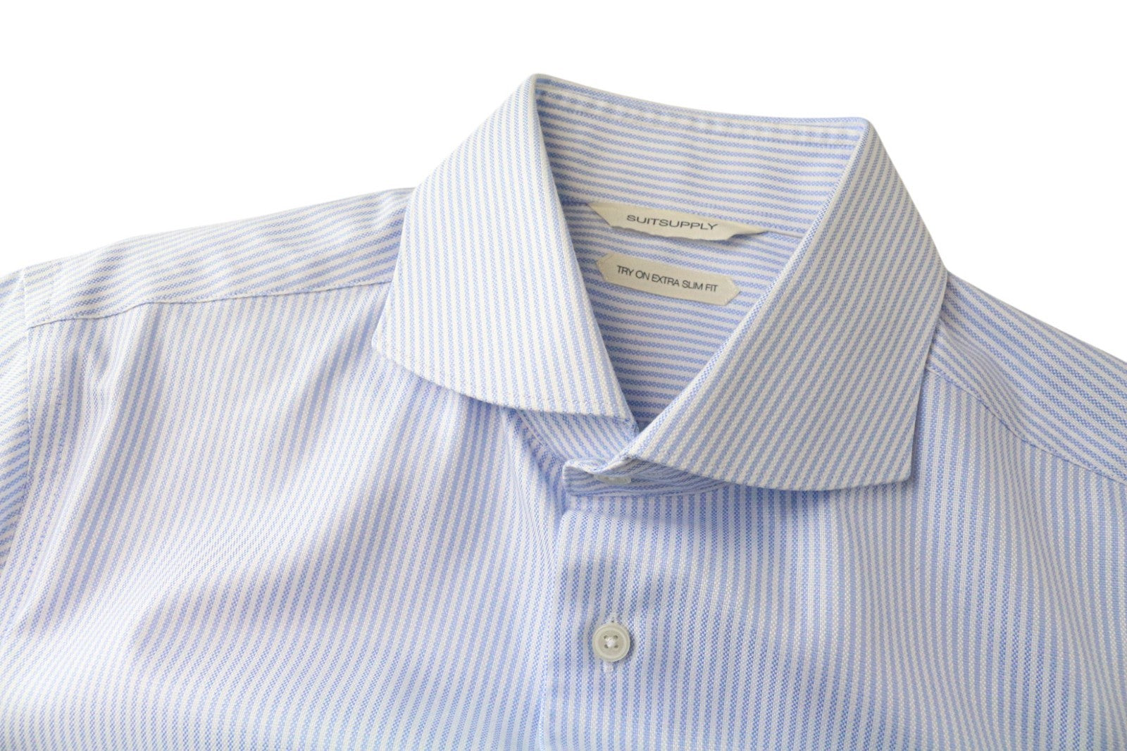 SUITSUPPLY Men's Formal Shirt 39L/15.5L Extra Slim Cotton  Stripe Long Sleeve