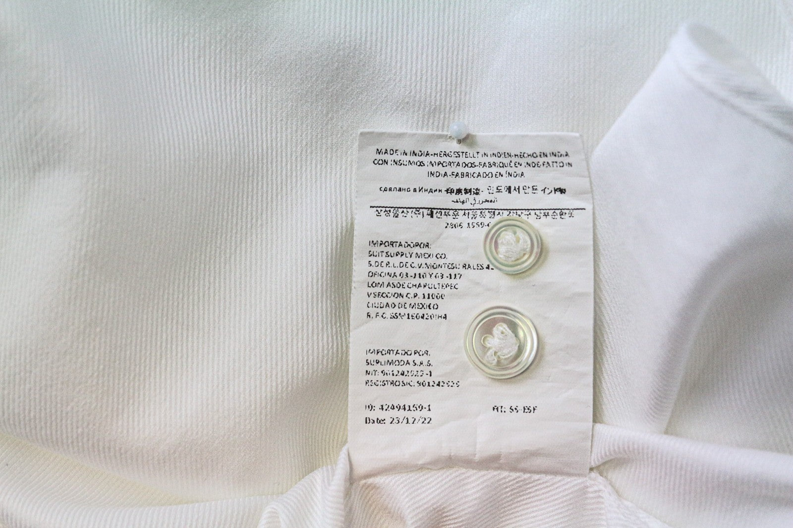 SUITSUPPLY vyriški formalūs marškinėliai S dydžio, labai ploni, balti, medvilniniai, klasikiniai, ilgomis rankovėmis 