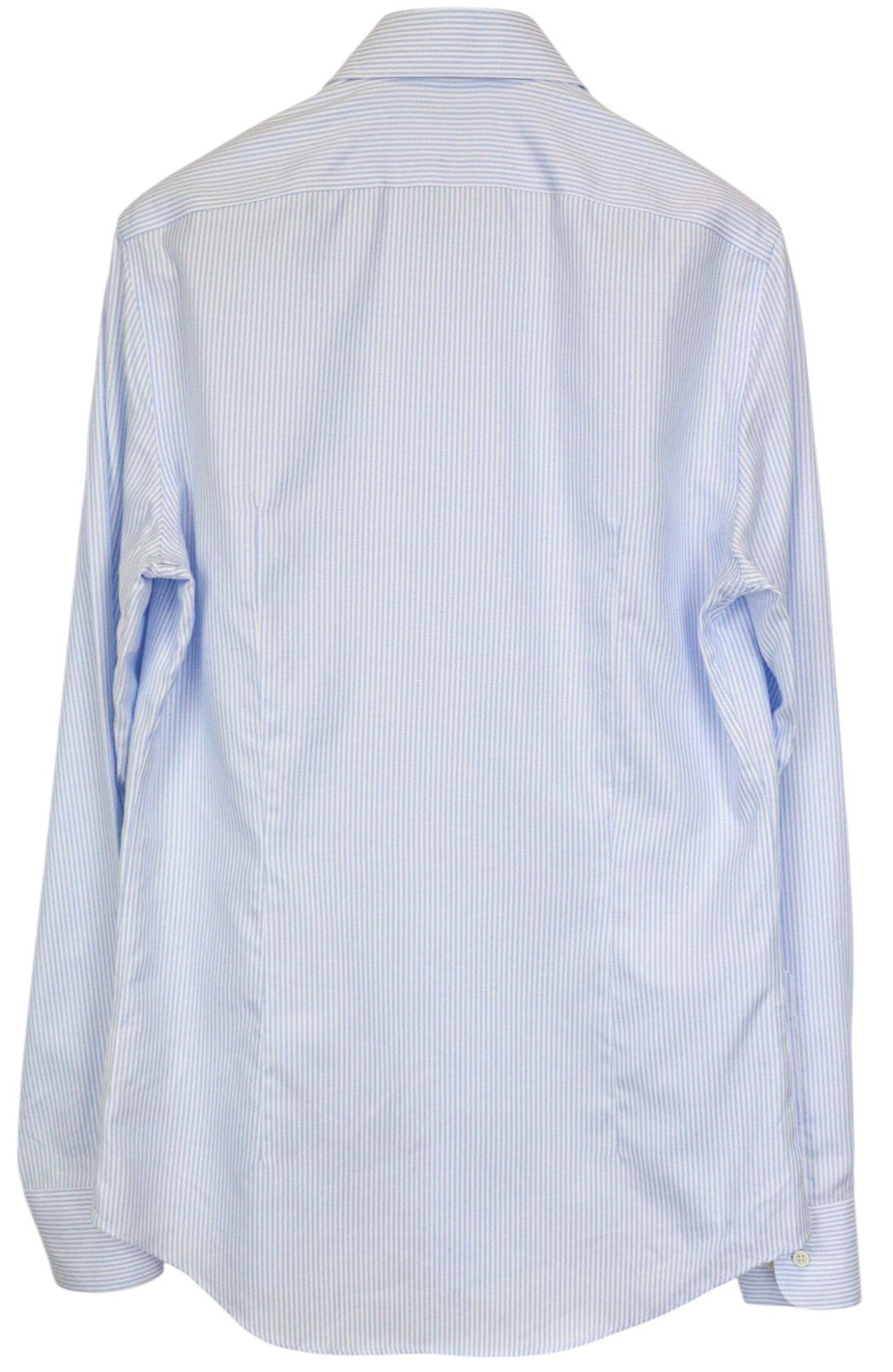 SUITSUPPLY Men's Formal Shirt 40L/15 3/4L Extra Slim Blue Cotton Stripe Cutaway