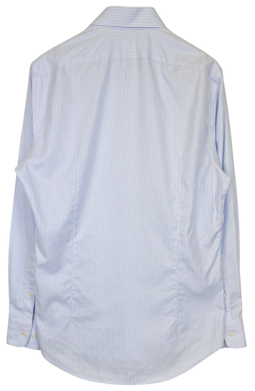 SUITSUPPLY Men's Formal Shirt 41/16 Extra Slim Blue Striped Pure Cotton Try On