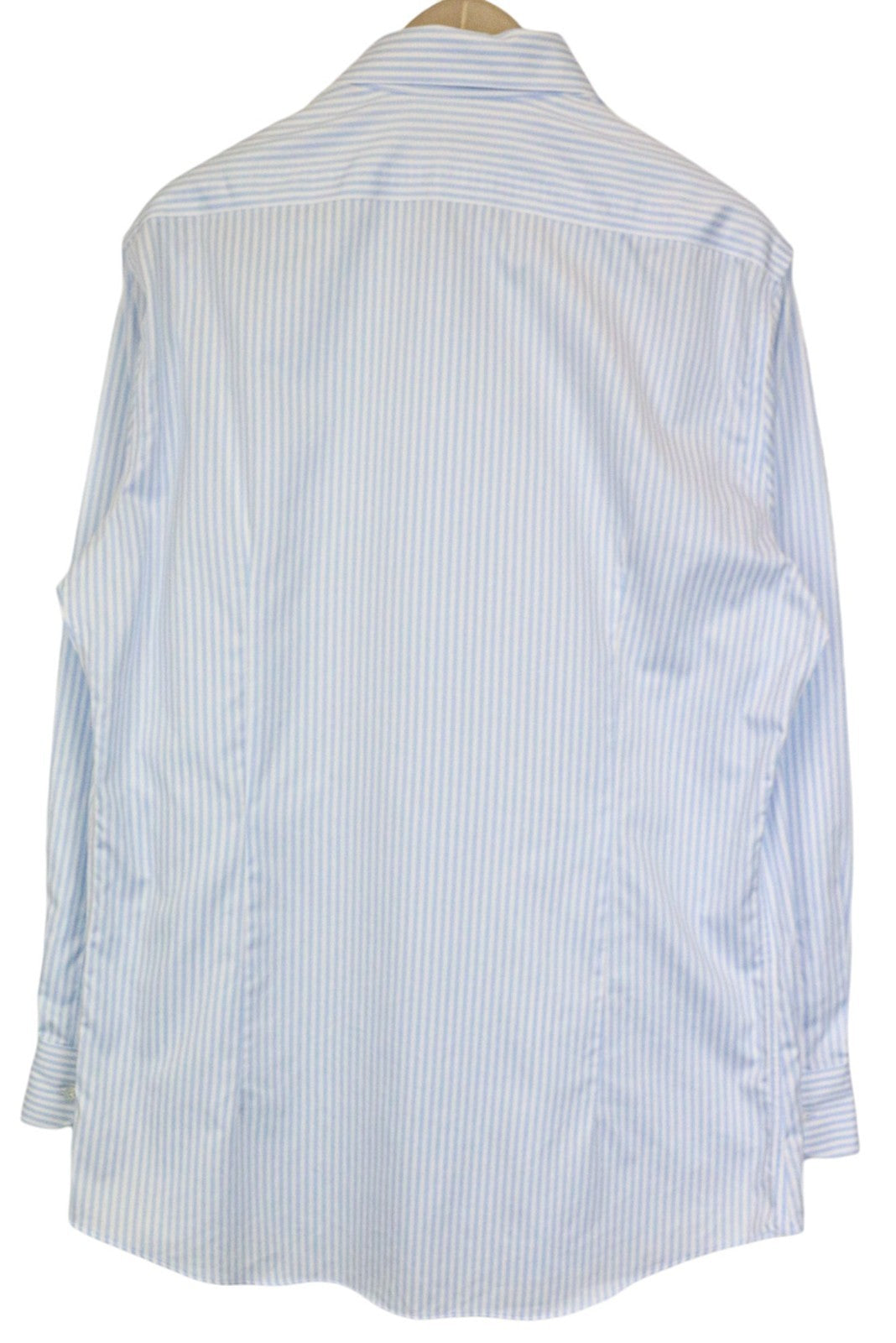 „SUITSUPPLY Traveller“ vyriški formalūs marškinėliai, 43 dydis, ypač ploni, mėlyni, balti, medvilniniai dryželiai 