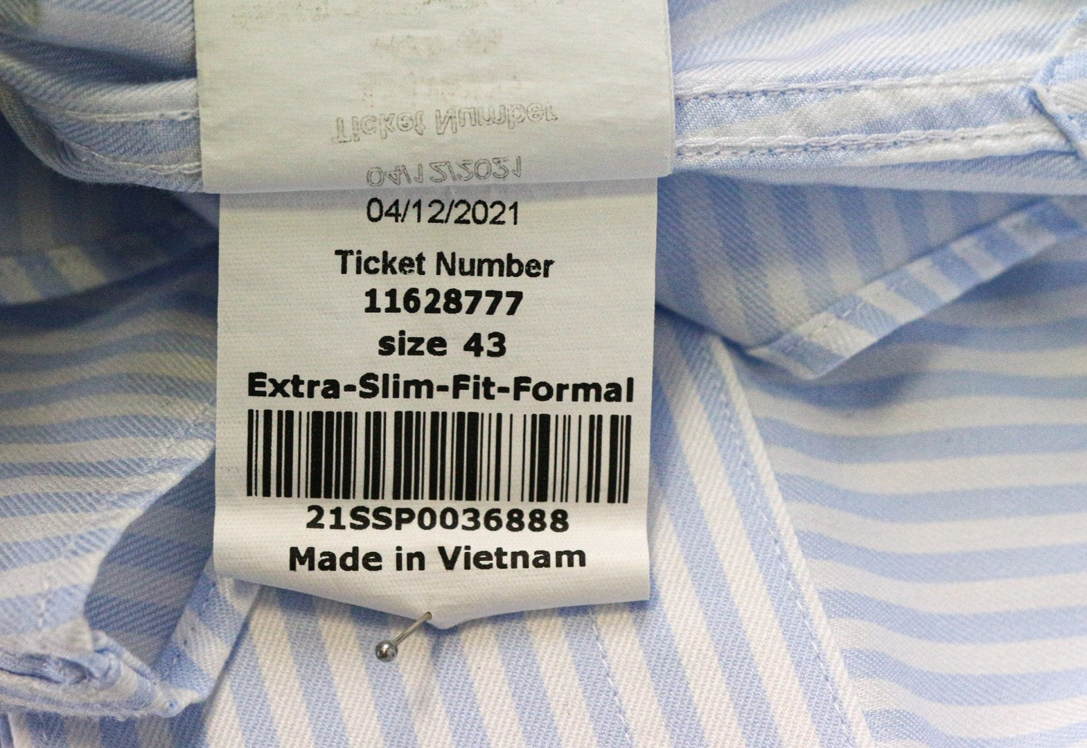 „SUITSUPPLY Traveller“ vyriški formalūs marškinėliai, 43 dydis, ypač ploni, mėlyni, balti, medvilniniai dryželiai 