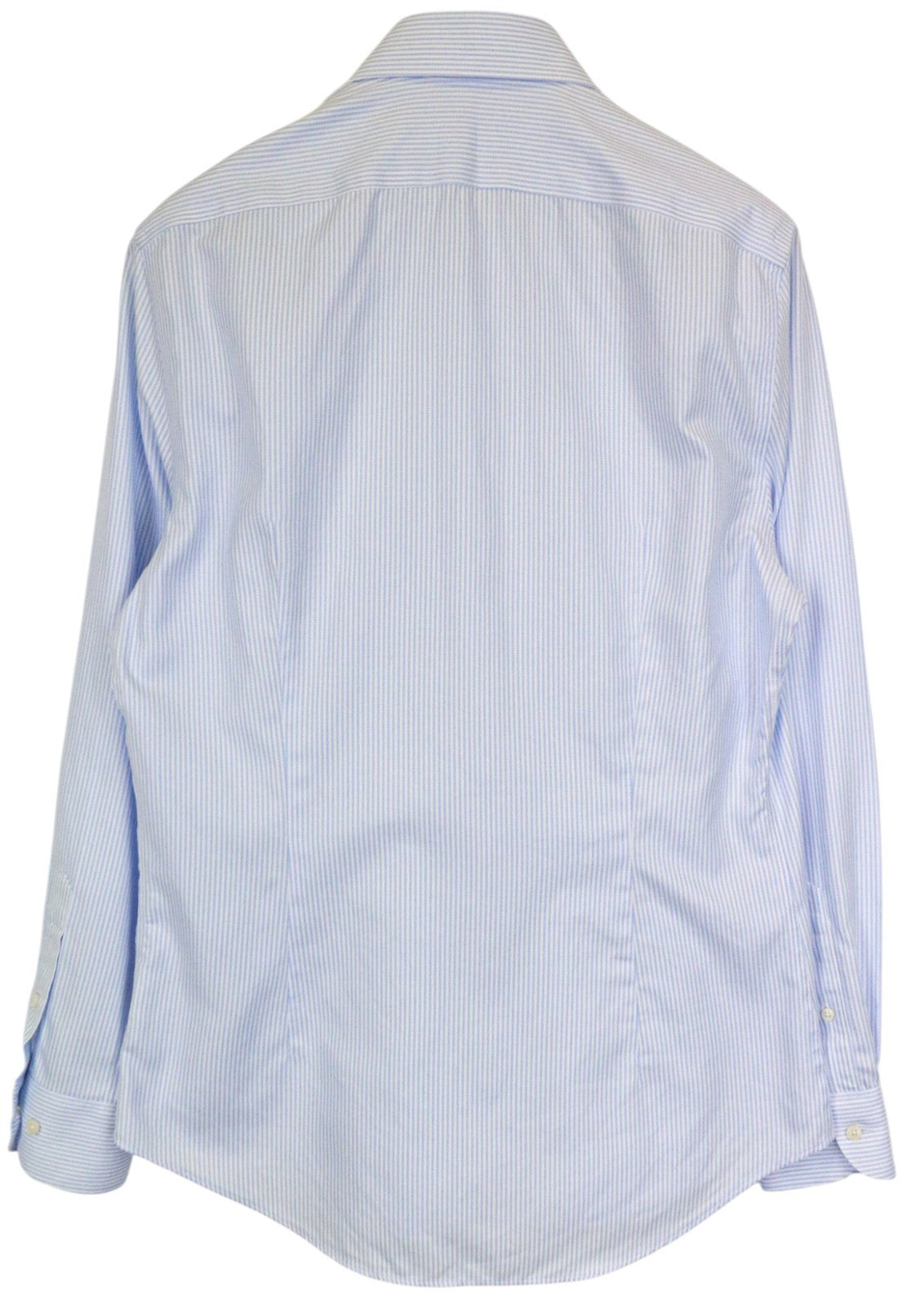 SUITSUPPLY Men's Formal Shirt 41/16 Extra Slim Blue Pure Cotton Cutaway Stripe