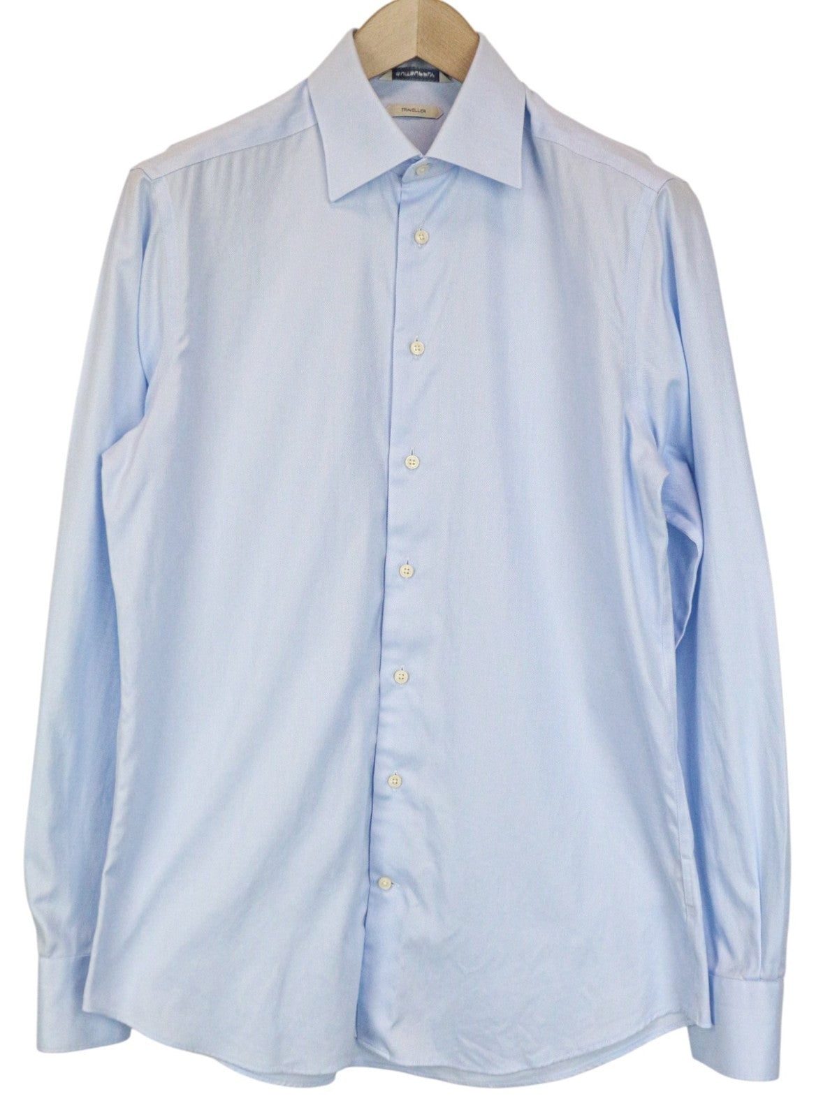 SUITSUPPLY vyriški oficialūs marškinėliai 39/15 1/2 Ploni Oksfordo melanžo mėlyna gryna medvilnė 