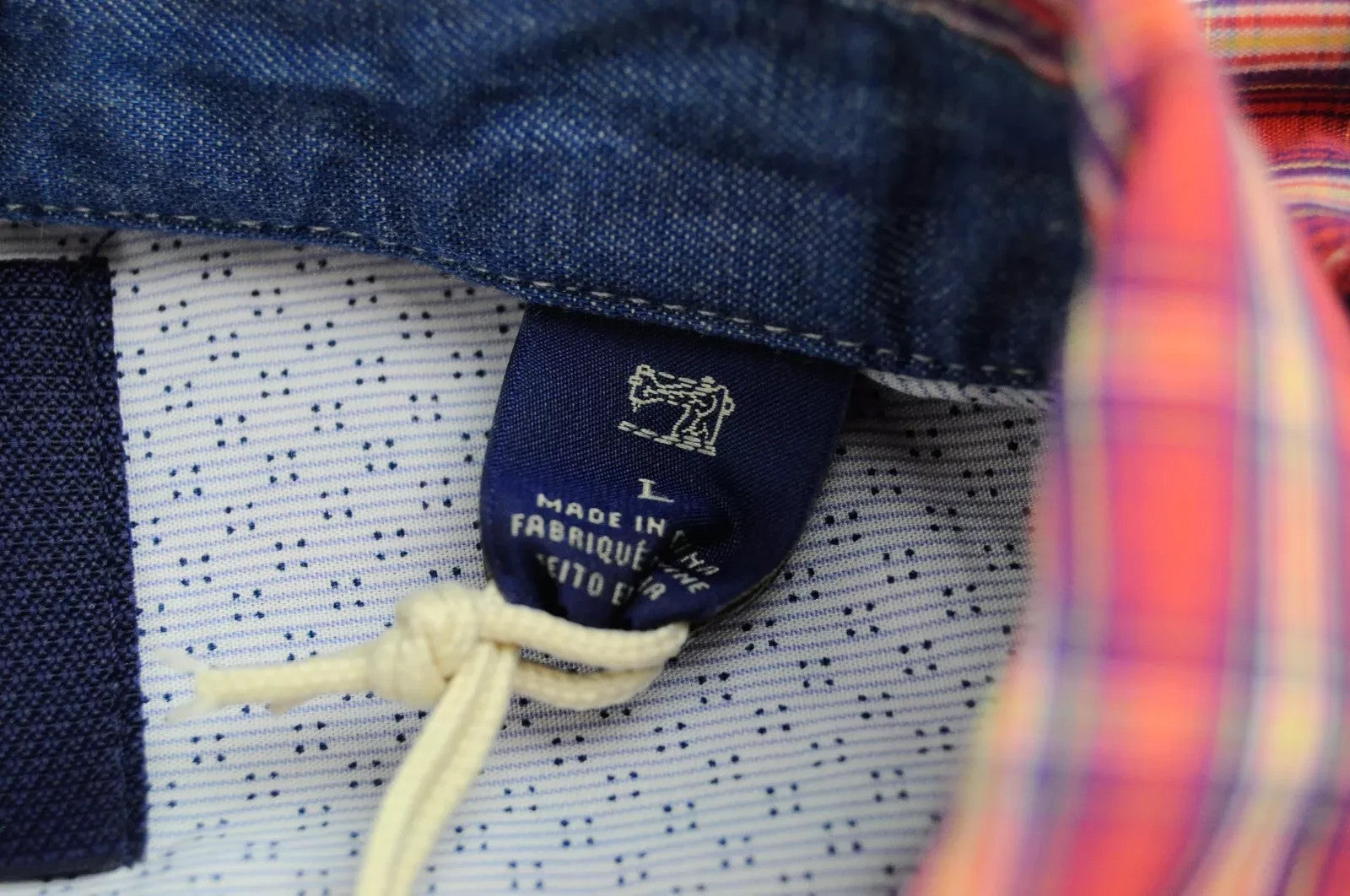 SCOTCH & SODA Men's Shirt L Pink Check Button Front Cotton Casual Long Sleeve