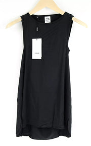 GYMSHARK Women's Tank XS Black Laser Cut Lightweight Breathable Gym Top