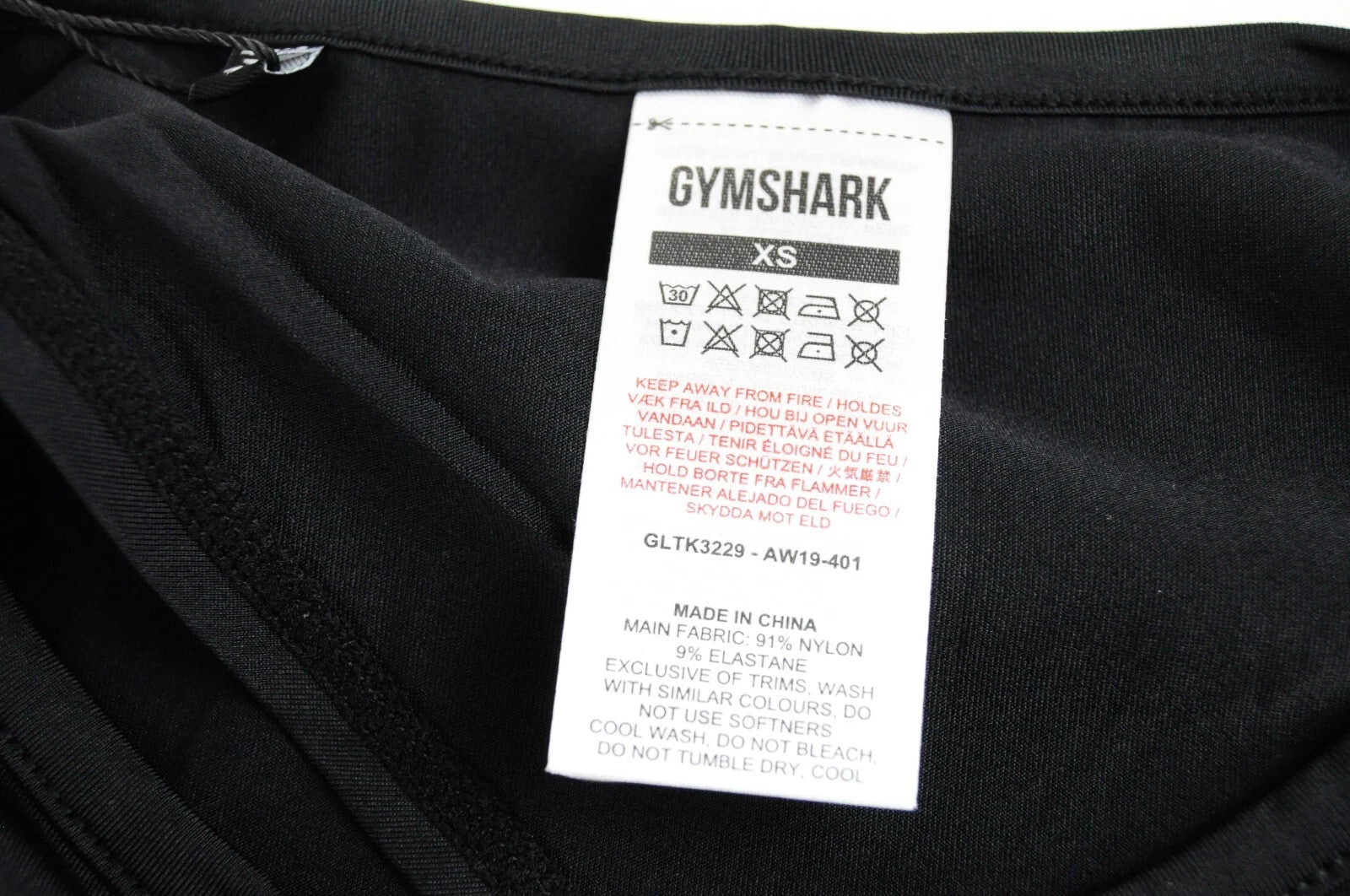 GYMSHARK Women's Tank XS Black Laser Cut Lightweight Breathable Gym Top