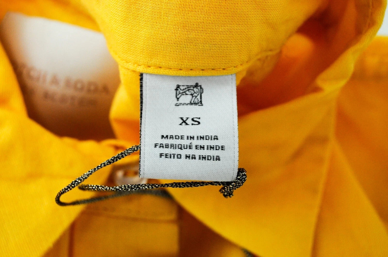 MAISON SCOTCH Women's Shirt XS Yellow Cotton Long Sleeve Spread Collar Blouse