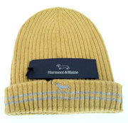 HARMONT & BLAINE Men's Beanie OS Brown Wool Knit Logo Winter Unisex Hat