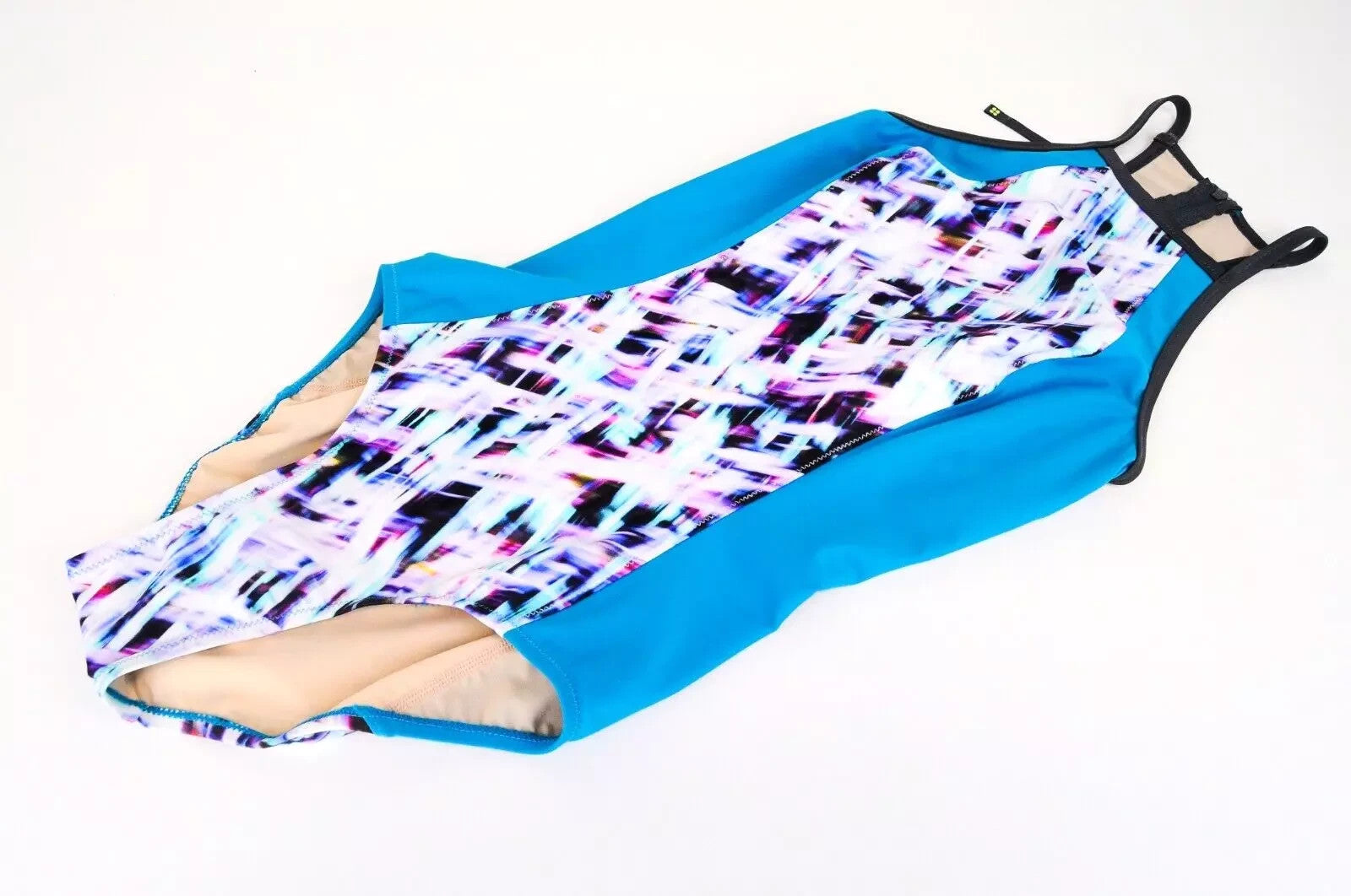 SWEATY BETTY Aquaglide Women's Swimsuit M Blue Printed Stretch One Piece