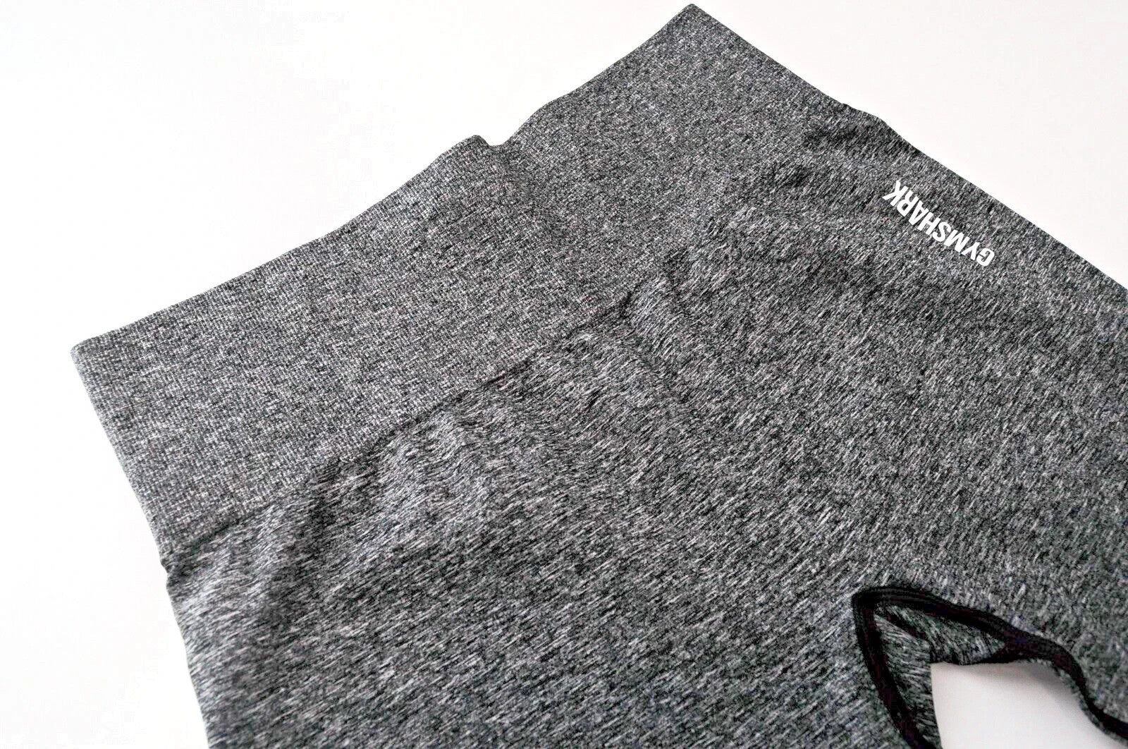 GYMSHARK Women's Leggings L Mid Grey Marl Logo Stretch Gym Training Wear