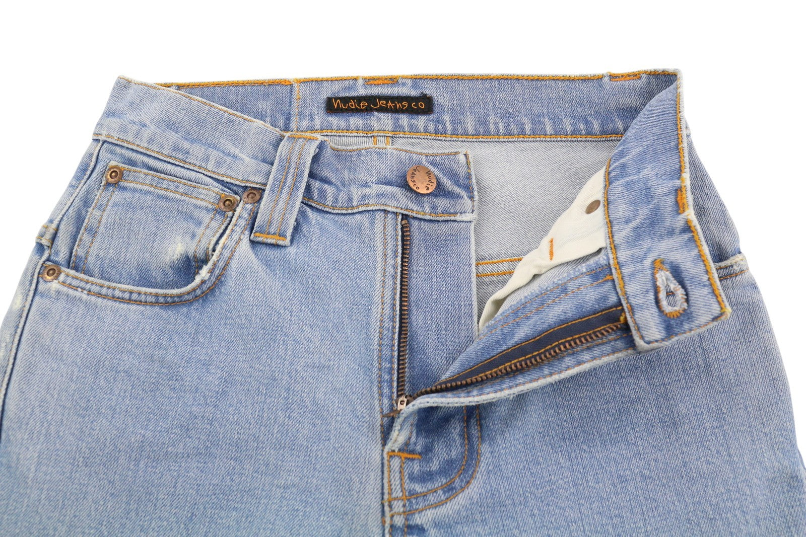 NUDIE JEANS Thin Finn Men's Jeans W28/L32 Bossa Ozzy Slim Washed Blue Denim