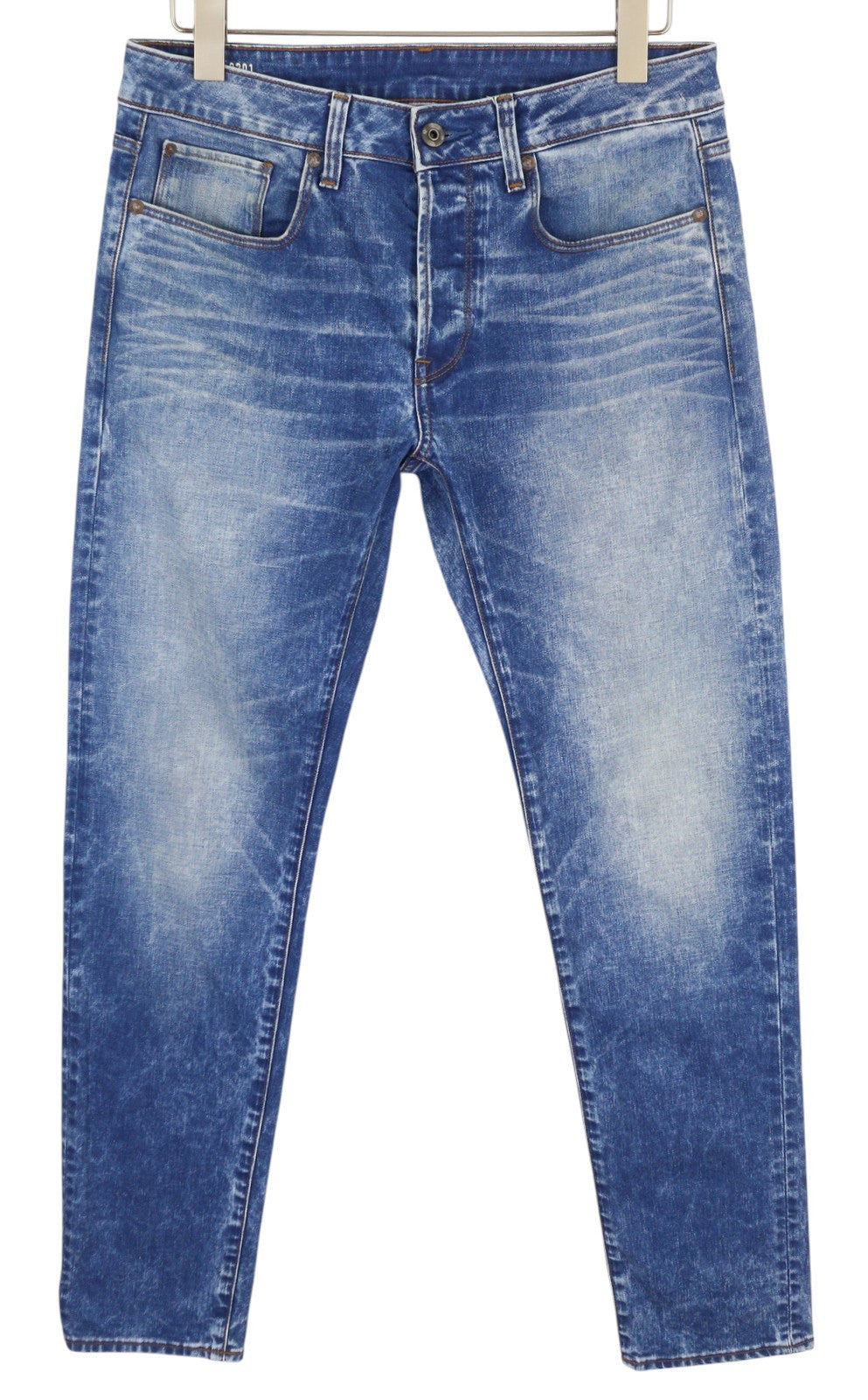 G-STAR 3301 Slim Men's Jeans W31/L32 Blue Denim Button Fly Logo 5 Pocket