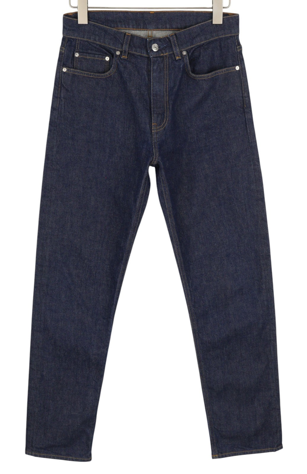 ACNE STUDIOS Men's Jeans W30/L32 Dark Blue Slim Fit Skull Print Zip Fly