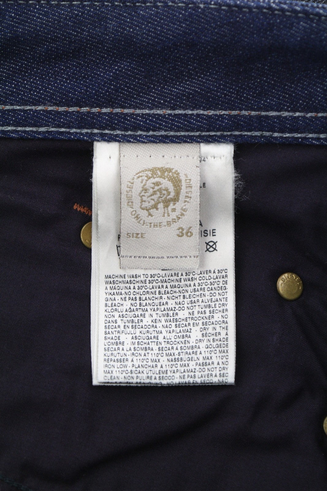 DIESEL Darron 0880F Men's Jeans W36/L32 Dark Blue Distressed Slim Taper Denim