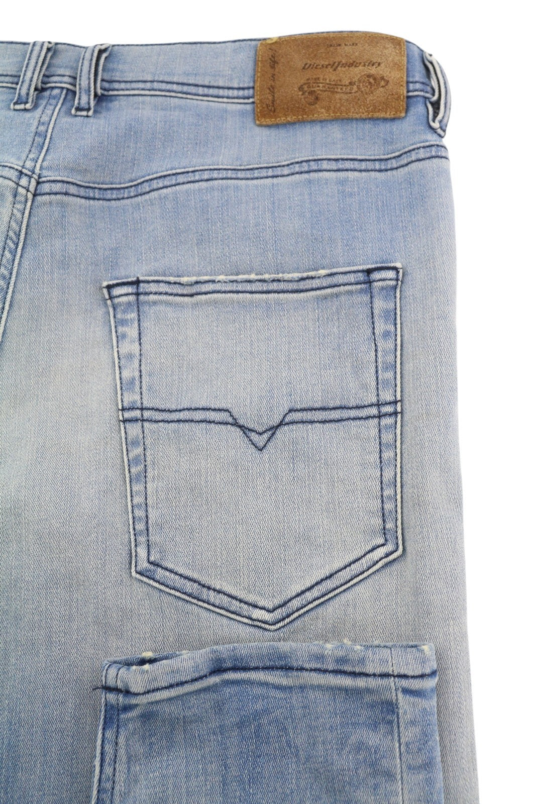 DIESEL Kly-Nr 087AB Men's Jeans W32 Blue Washed Jogg Slim Fit Distressed