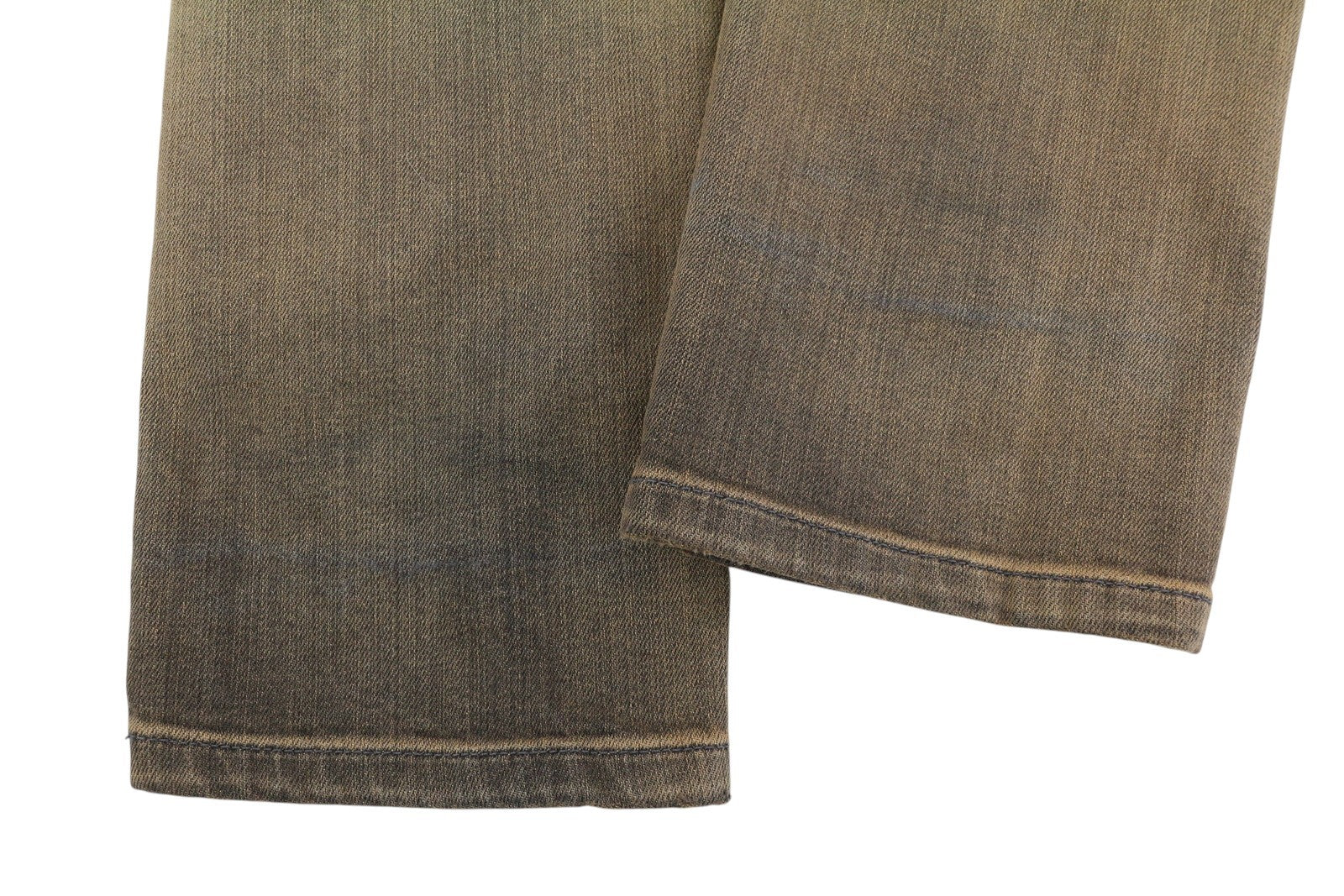 MOS MOSH Naomi Women's Jeans W32 Brown Washed Distressed Slim Zip Denim