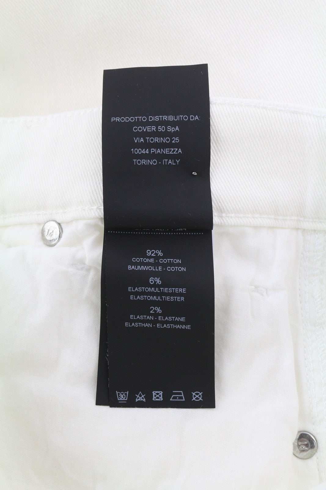 PT TORINO Cyndi Women's Jeans W26 White Denim Flared Leg High Waist Zip Fly