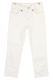 LIU JO Straight Frog Women's Jeans W28 White Denim Ankle Zip Fly 5 Pocket
