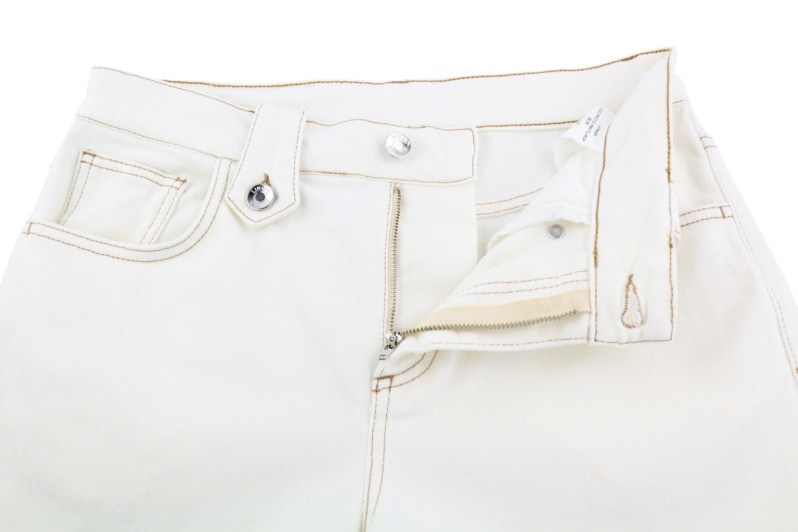 LIU JO Straight Frog Women's Jeans W28 White Denim Ankle Zip Fly 5 Pocket