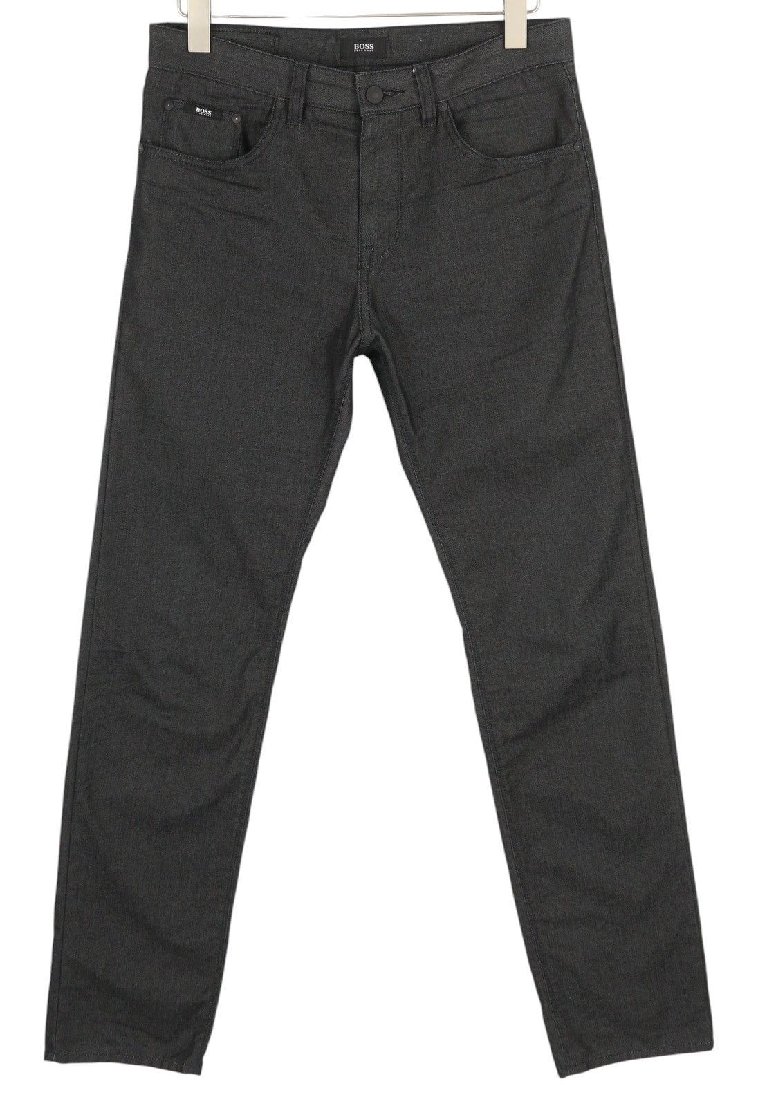 HUGO BOSS Maine1-10 Men's Trousers W31/L34 Black Slim Pattern Zip Fly Logo