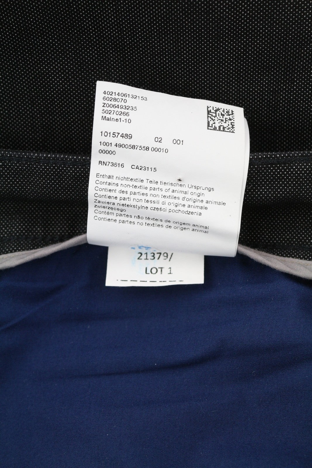 HUGO BOSS Maine1-10 Men's Trousers W31/L34 Black Slim Pattern Zip Fly Logo