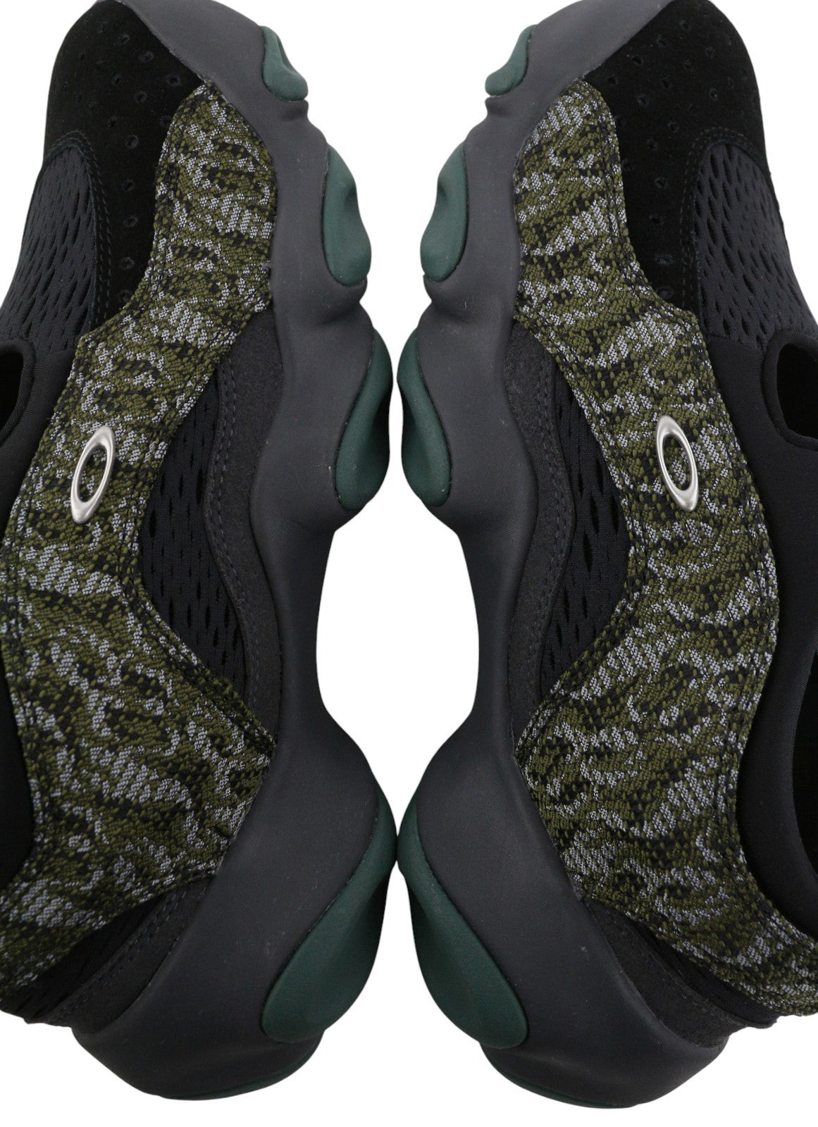 OAKLEY Factory Team Jacquard Flesh Men Sandals EU45 Camo Black Ortholite RRP235