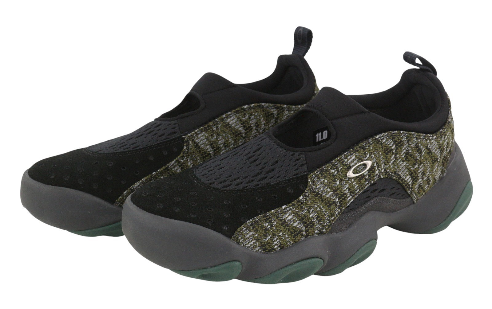 OAKLEY Factory Team Jacquard Flesh Men Sandals EU45 Camo Black Ortholite RRP235