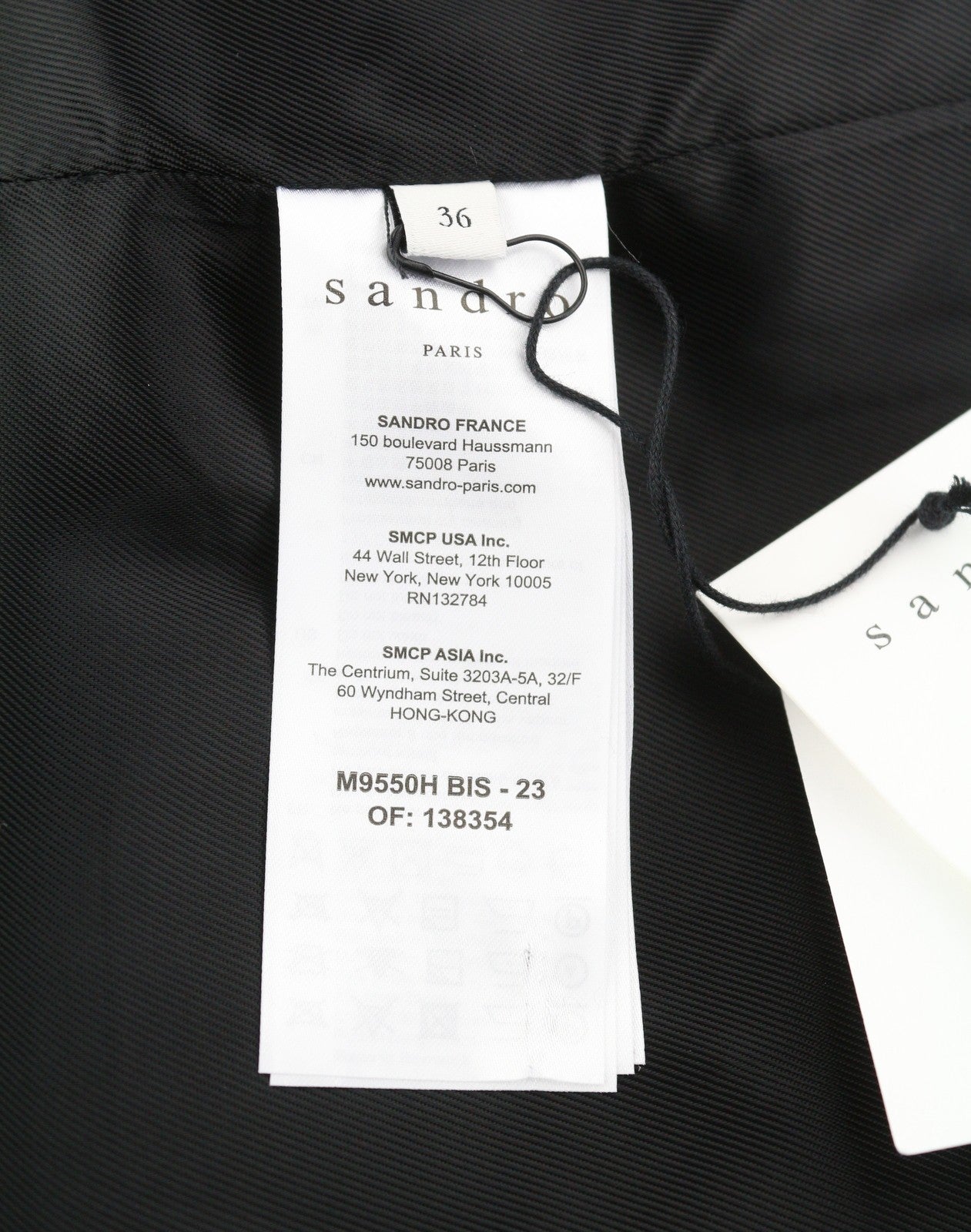 SANDRO Women Coat EU36 Grey Melange Wool Blend Hooded Lightweight Mid-Length