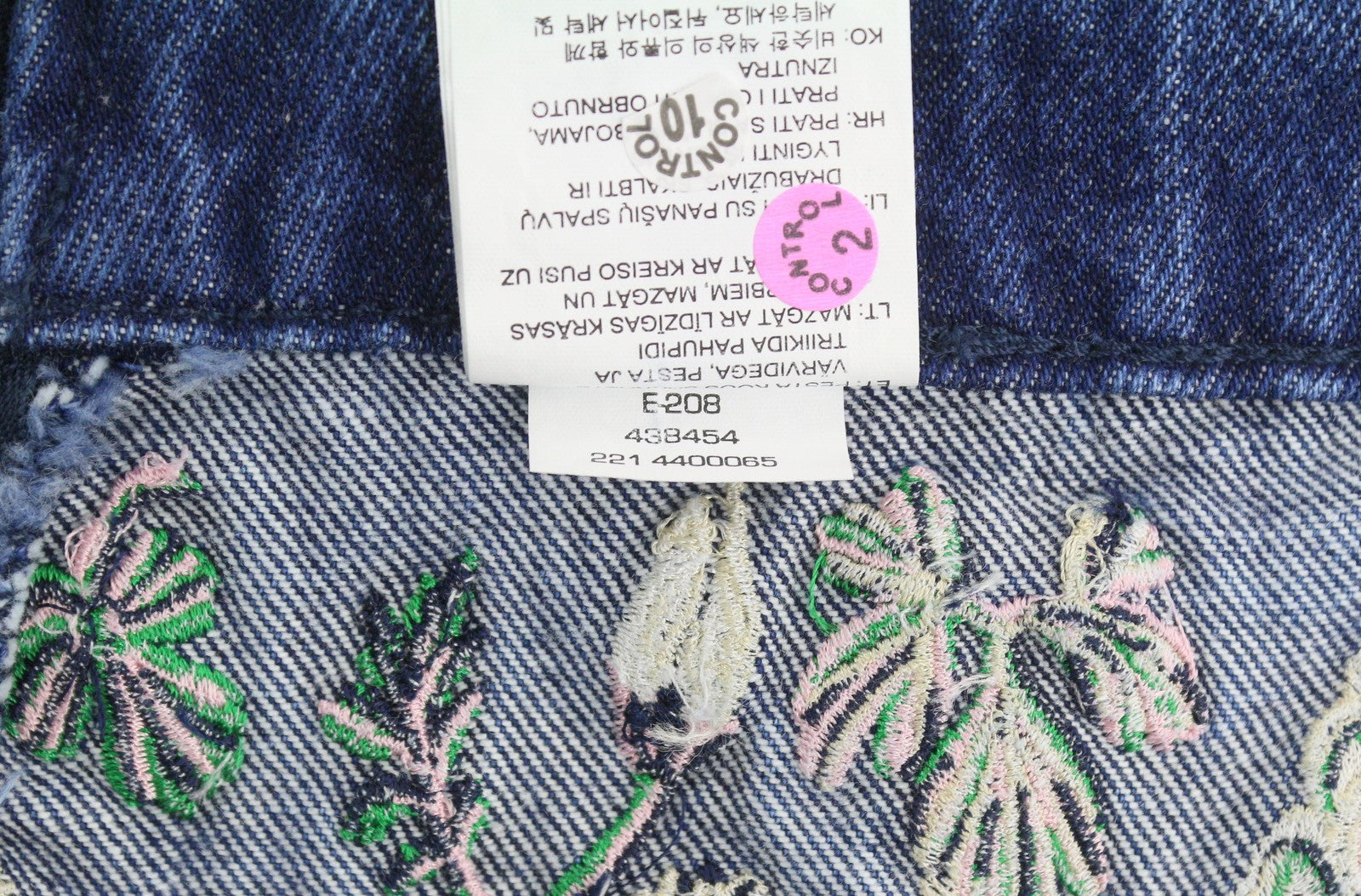 GANT Embroidered Short Denim Women Skirt EU36 Mid Blue Vintage Zip Fly