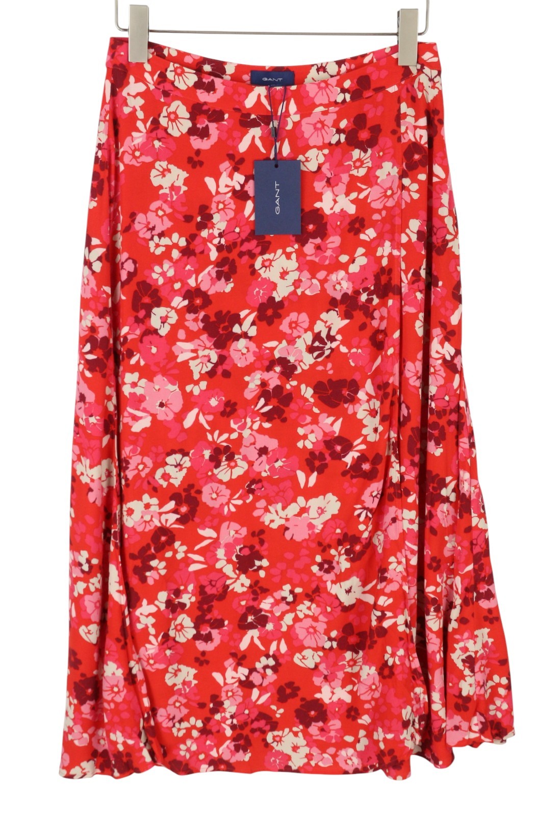 GANT Liberation Bouquet Wrap Women Skirt EU38 Lava Red Floral Print Midi